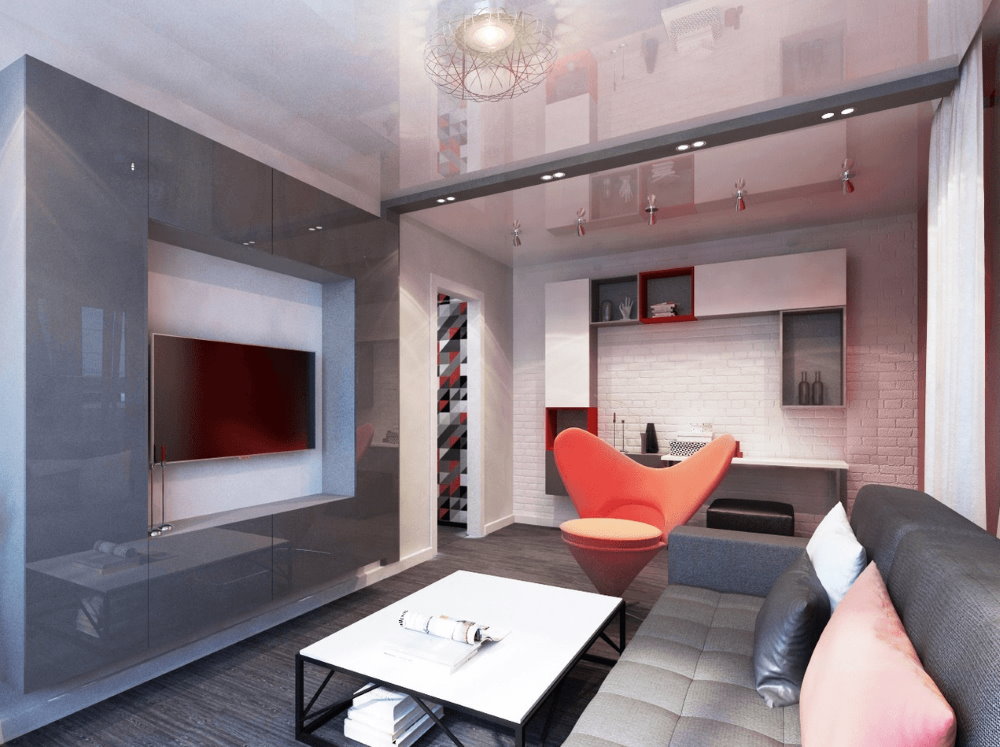 High-tech 18 sq m studio apartment design