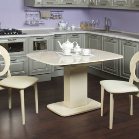 stalas ant vienos kojos virtuvės nuotraukų dizainui