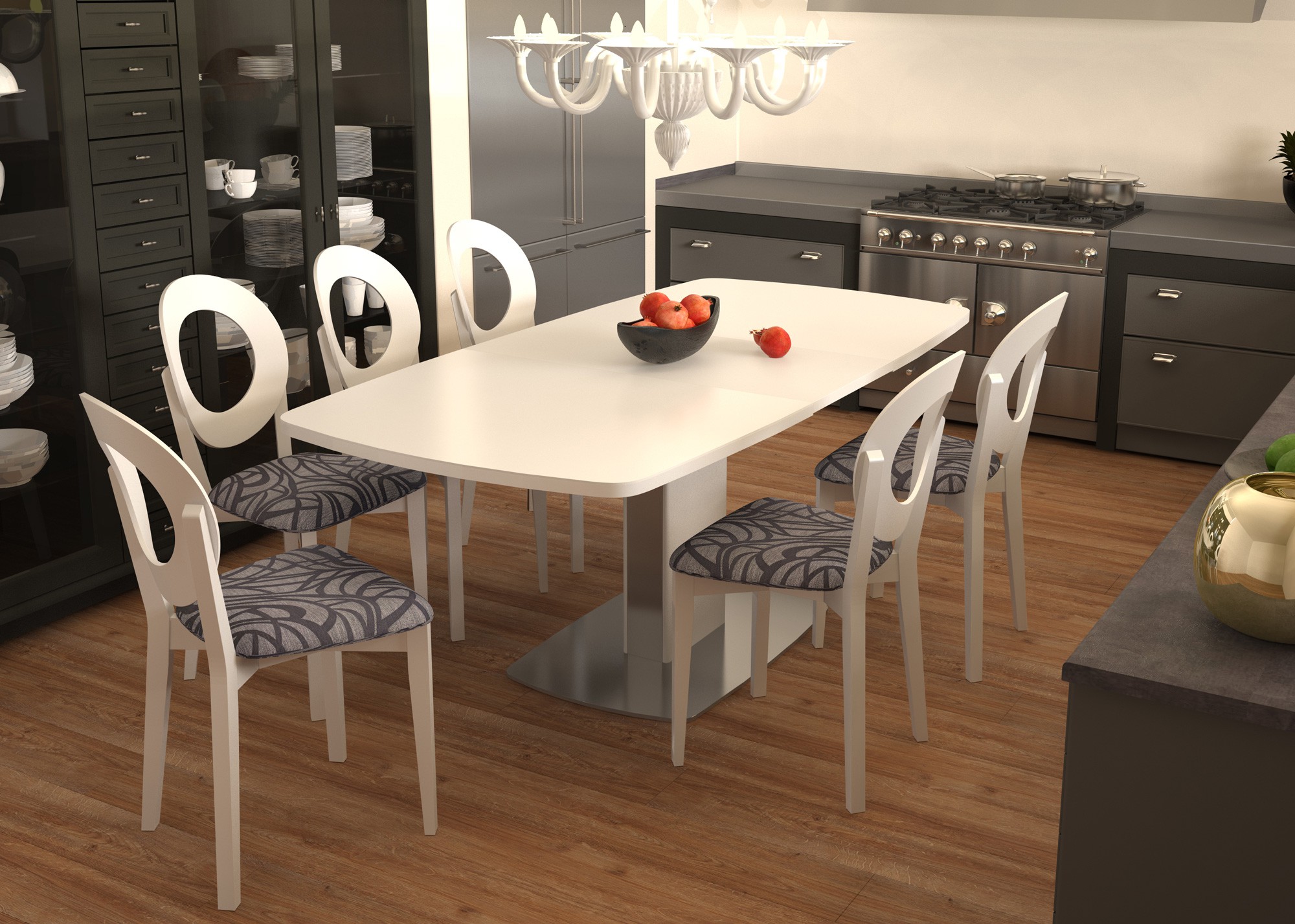 single-leg table for kitchen design