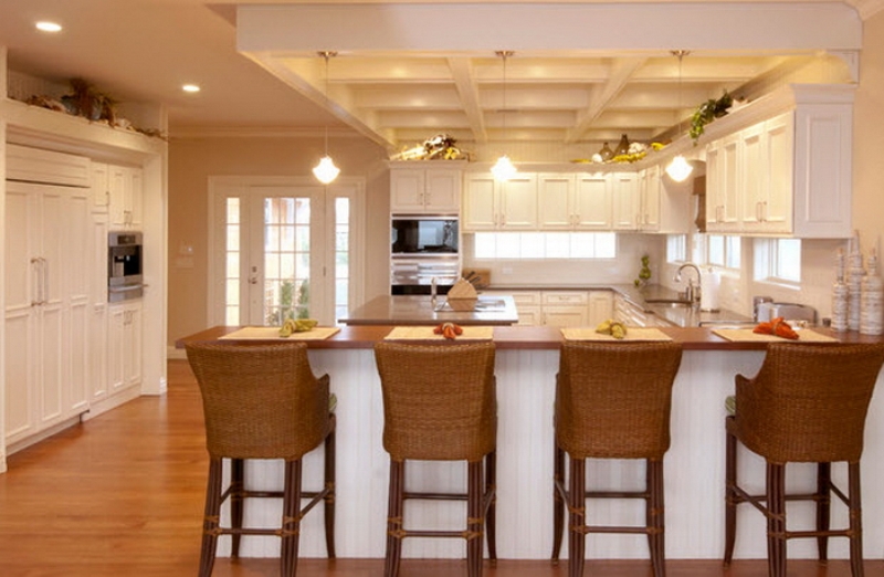 bar counter in the interior of the kitchen