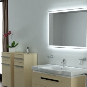 miroir de salle de bain photo design