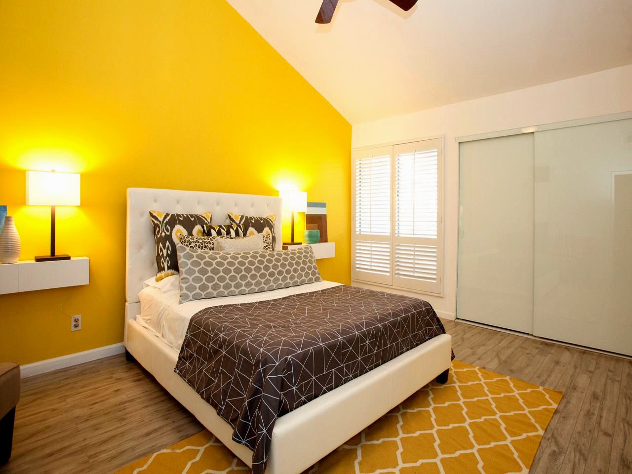 yellow bedroom view ideas