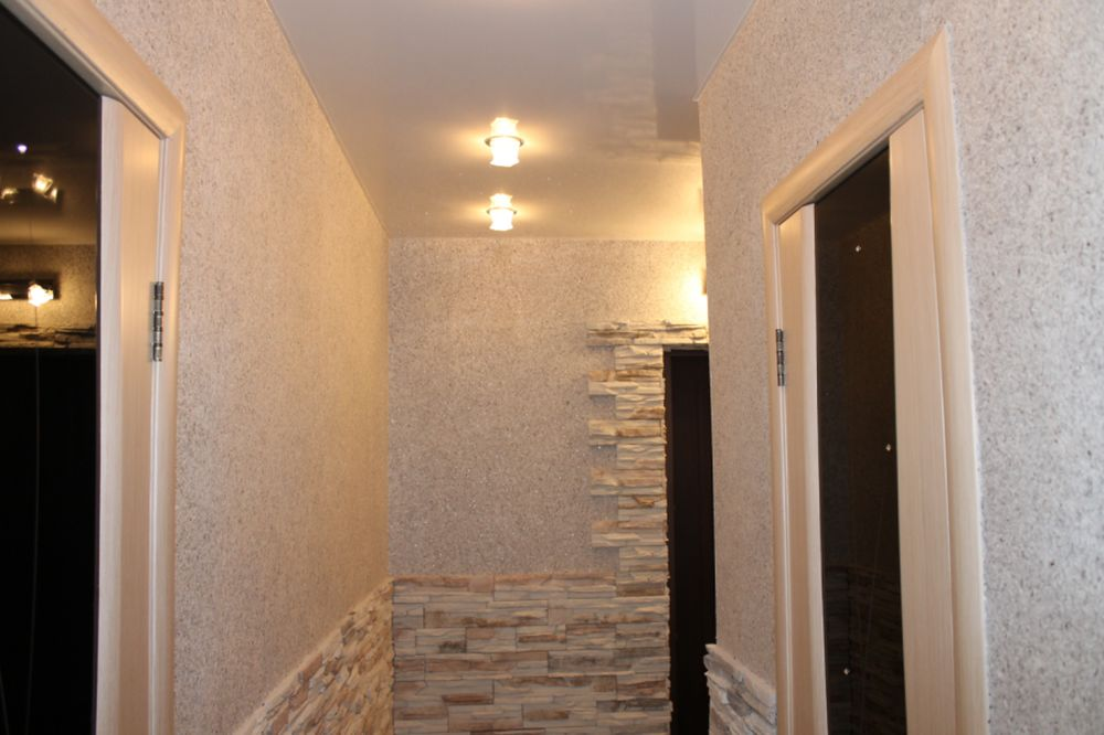liquid wallpaper for a small hallway