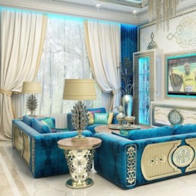 foto da sala de estar oriental