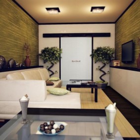 idee di design per soggiorno in stile orientale