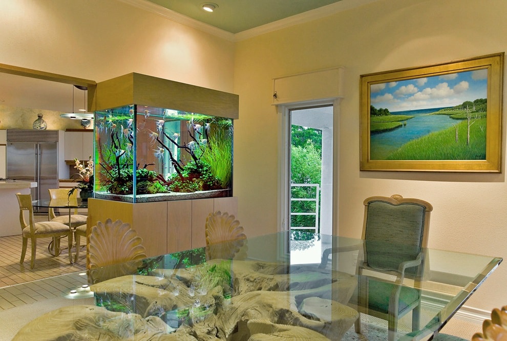 aquarium in het interieur