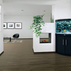 aquarium in het appartement