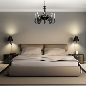 sconce in the bedroom over the bed design photo