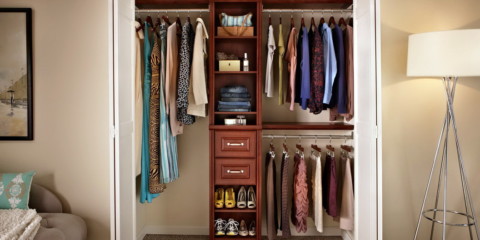 dressing room from a small pantry