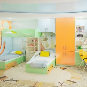 camera de copii pentru trei copii design fotografic