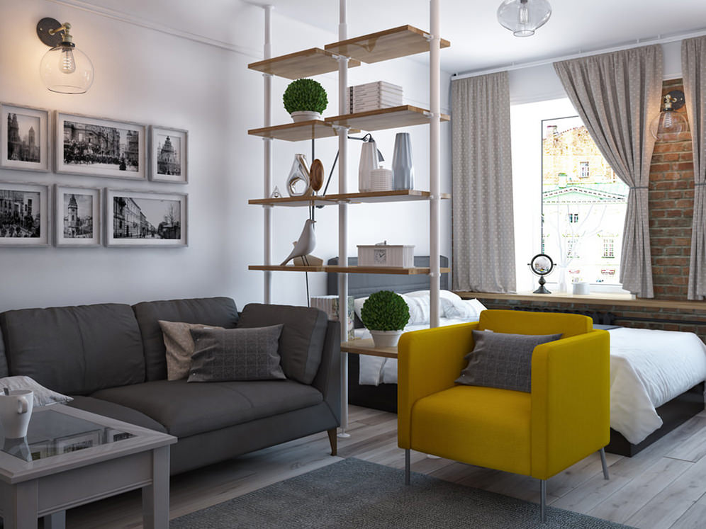 Design eines Studio-Apartments