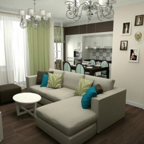 three-room apartment design decor photo