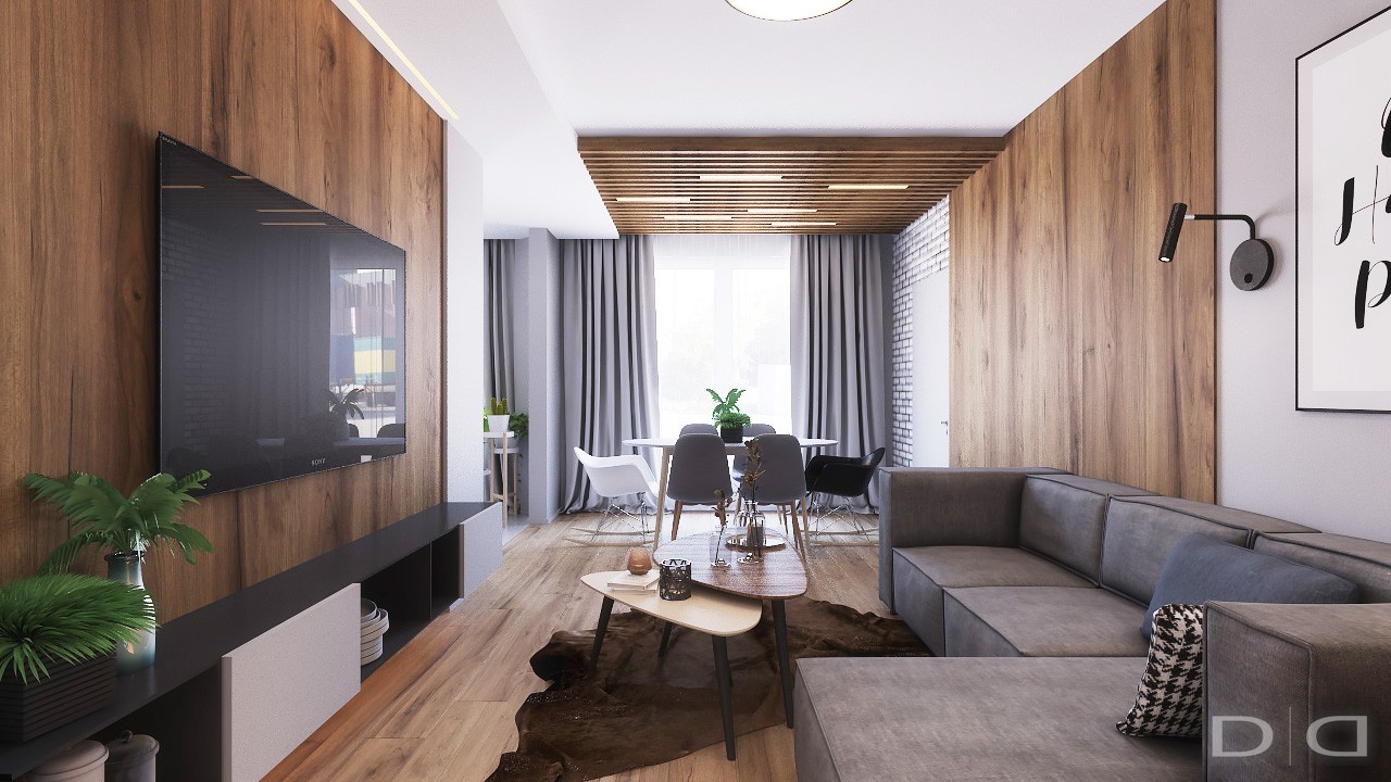 drie-kamer appartement design laminaat