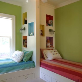 Beds in a room for gay children