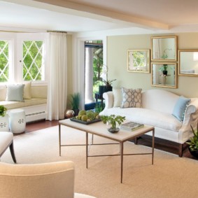 Beige carpet in a spacious living room