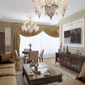 Neoclassic in the interior of the living room
