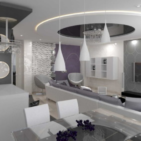 Pendant lights with white shades