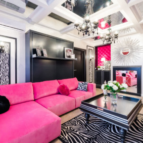 Pink corner sofa upholstery