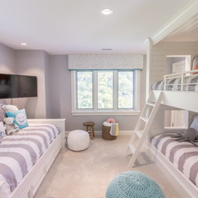 Design av ett barns sovrum med en våningssäng