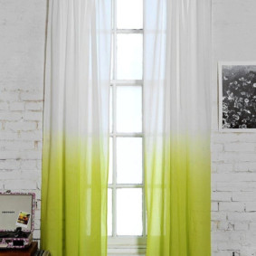color transition on tulle curtains
