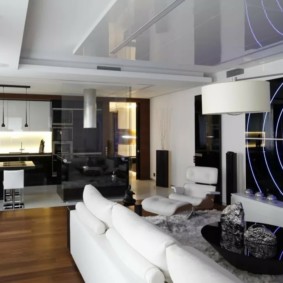 Futuristický dizajn obývacej izby