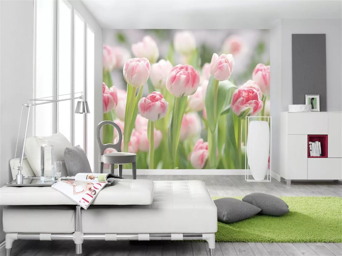 Bức tranh tường hoa tulip