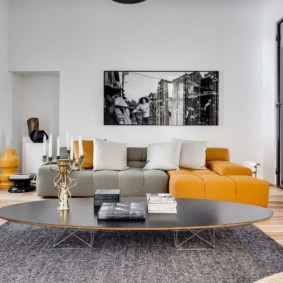 sala d'estar en opcions fotogràfiques en colors vius
