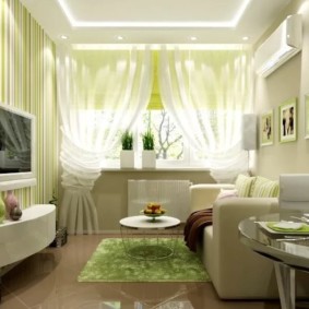 phòng khách trong ý tưởng thiết kế nội thất xanh