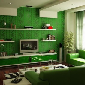 phòng khách trong các loại ý tưởng xanh