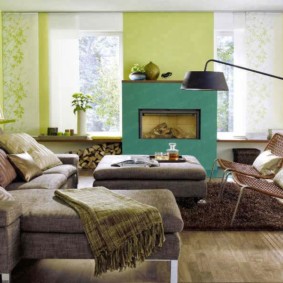 sala de estar en vistas de ideas verdes
