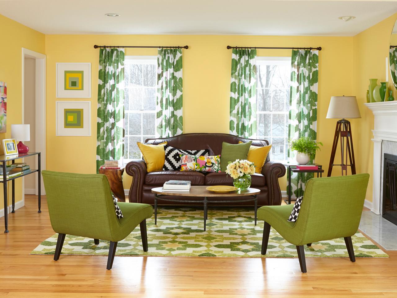 sala de estar en diseño verde photo
