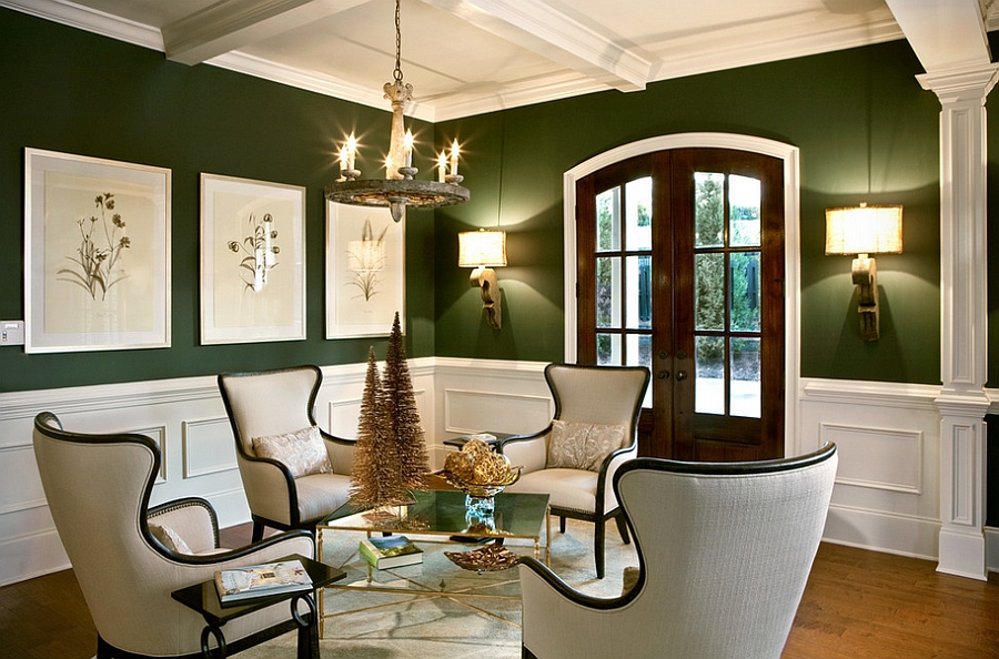 sala de estar en opciones de diseño verde