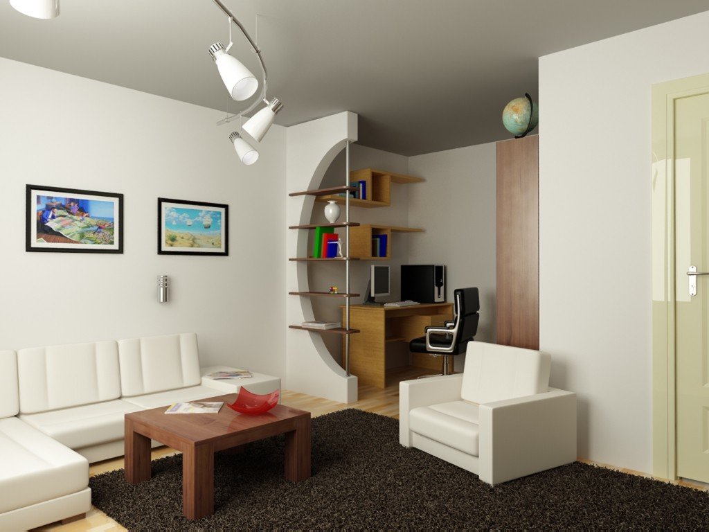 living room with study