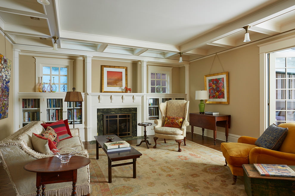 american style living room design photo