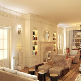 English style living room design photo