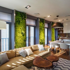 Eco-style in the interior design of a private house