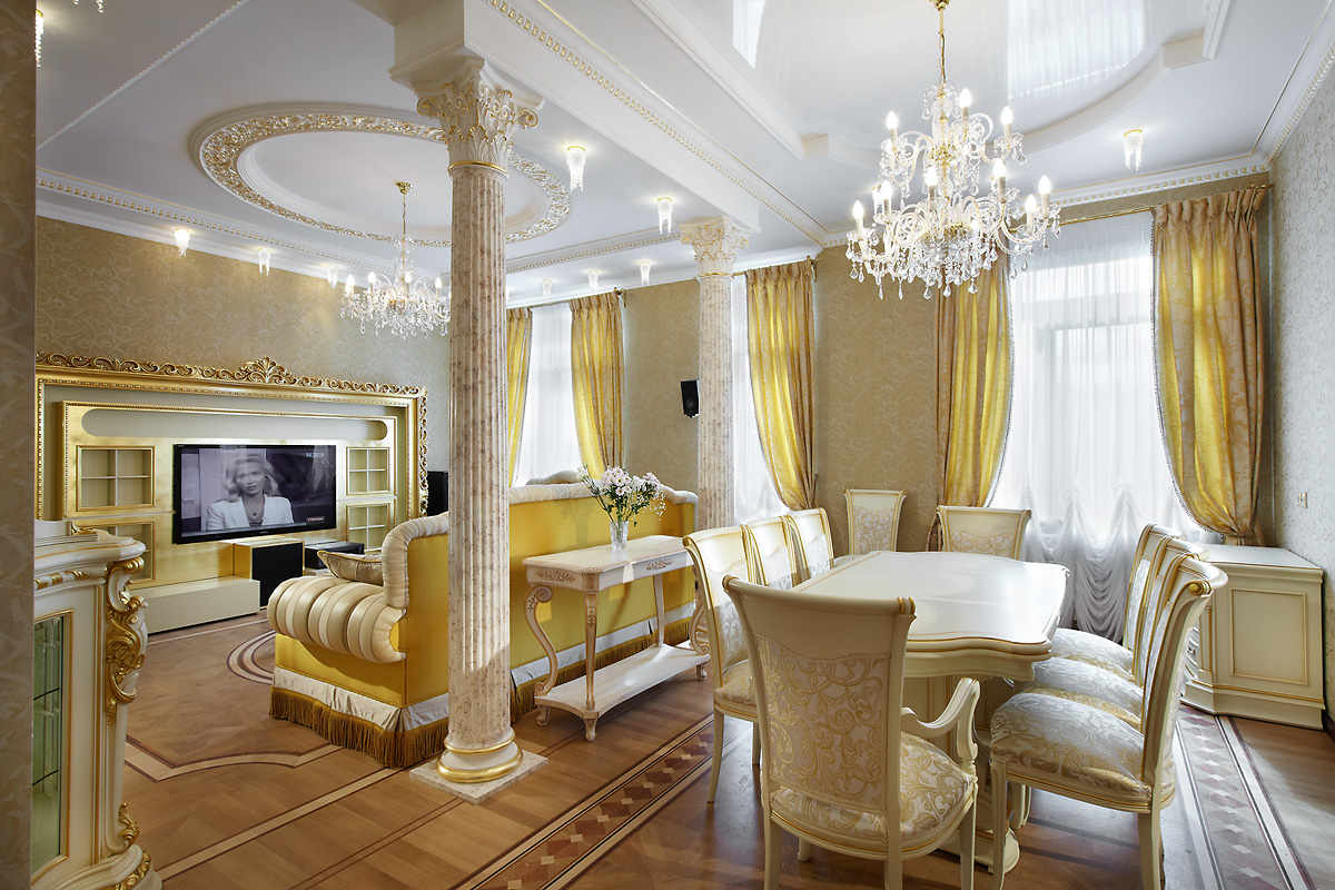 klasszikus stílusú nappali gyönyörű képek