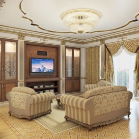 ý tưởng thiết kế phòng khách theo phong cách cổ điển