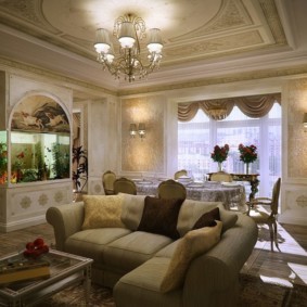 klasiskā stila viesistabas foto dekors