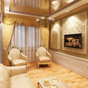 klasikinio stiliaus gyvenamojo kambario dekoro idėjos