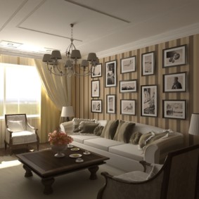 klasikinio stiliaus gyvenamojo kambario dizaino idėjos