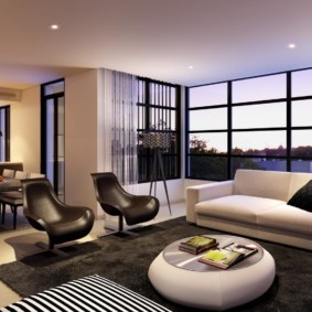 dzīvojamā istaba modernā stilā