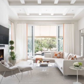 modern style living room decor photo
