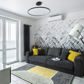 dzīvojamā istaba moderna stila foto noformējumā