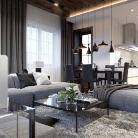 dzīvojamā istaba moderna stila foto noformējumā