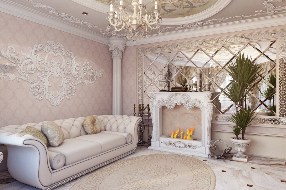 Baroque living room decor photo