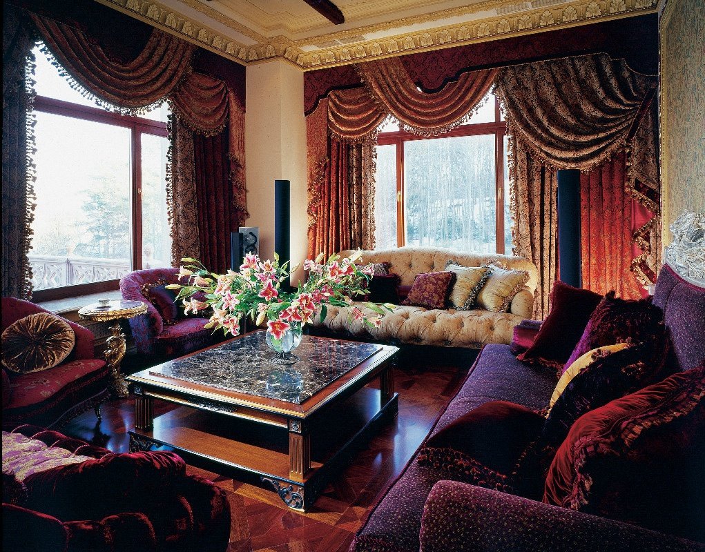 Trang trí phòng khách kiểu Baroque