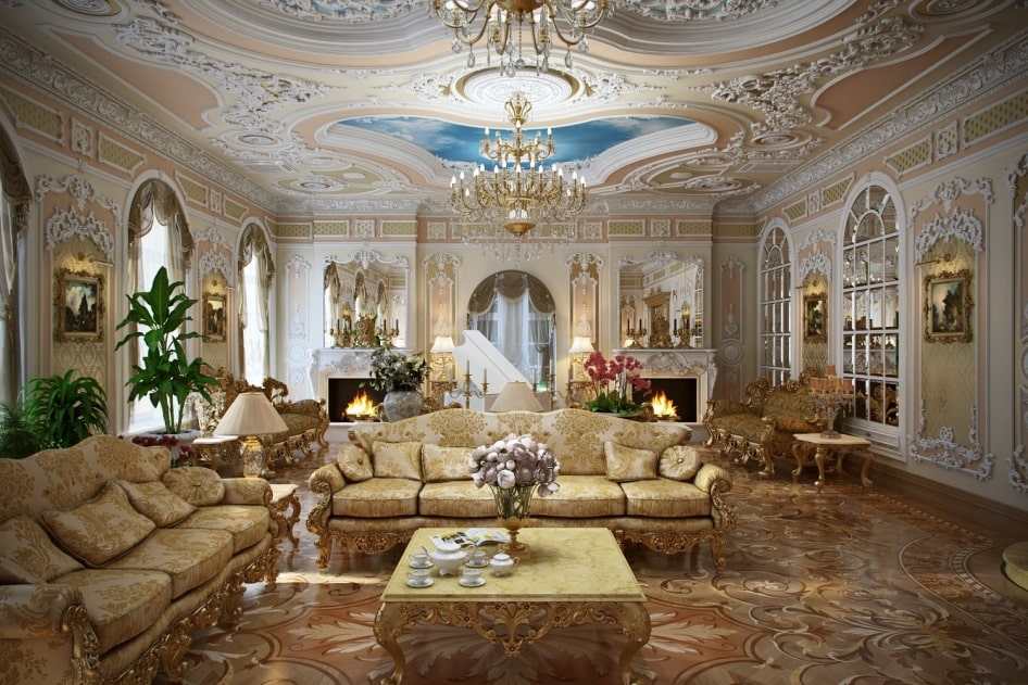 Baroque living room ideas photo