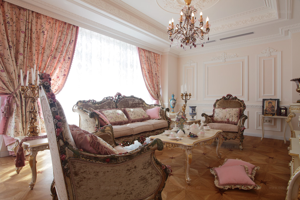 Hình ảnh nội thất phòng khách Baroque