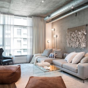 Loft living room design